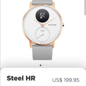 Nokia (now Witherings) smart watch with 3 bands and charging cord